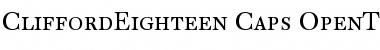 Download CliffordEighteen Caps Font Title Preview