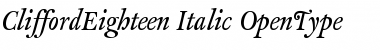 Download CliffordEighteen Italic Font Title Preview