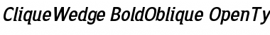 Download CliqueWedge BoldOblique Font Title Preview
