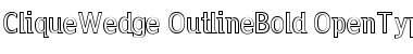 Download CliqueWedge OutlineBold Font Title Preview