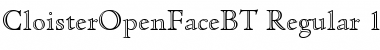 Download Cloister Open Face Regular Font