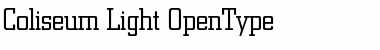 Download Coliseum-Light Regular Font Title Preview