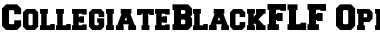 Download CollegiateBlackFLF Regular Font Title Preview