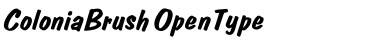 Download ColoniaBrush Regular Font Title Preview
