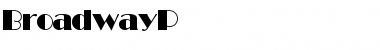 Download BroadwayP Regular Font Title Preview