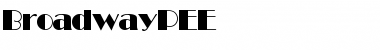 Download BroadwayPEE Regular Font Title Preview
