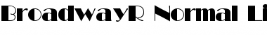 Download BroadwayR Normal Light Font Title Preview