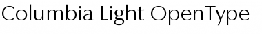 Download Columbia-Light Regular Font Title Preview