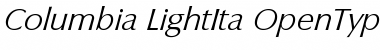 Download Columbia-LightIta Regular Font Title Preview