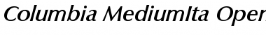 Download Columbia-MediumIta Regular Font Title Preview