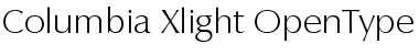 Download Columbia-Xlight Regular Font Title Preview