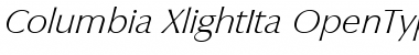 Download Columbia-XlightIta Regular Font Title Preview