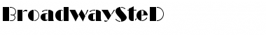 Download BroadwaySteD Regular Font Title Preview