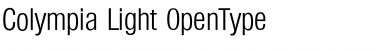 Download Colympia Light Font Title Preview