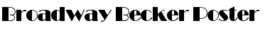 Download Broadway Becker Poster Regular Font Title Preview