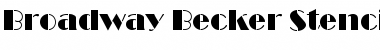 Download Broadway Becker Stencil Regular Font Title Preview