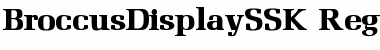 Download BroccusDisplaySSK Regular Font Title Preview
