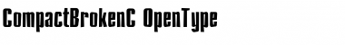 Download CompactBrokenC Regular Font Title Preview