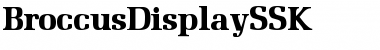 Download BroccusDisplaySSK Regular Font Title Preview