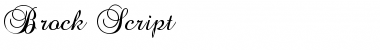 Download Brock Script Regular Font Title Preview
