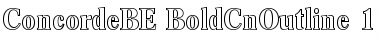Download Concorde BE Bold Condensed Outline Font Title Preview