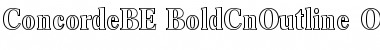 Download Concorde BE Bold Condensed Outline Font Title Preview