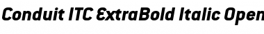 Download Conduit ITC ExtraBold Italic Font Title Preview