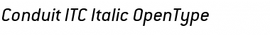 Download Conduit ITC Italic Font Title Preview