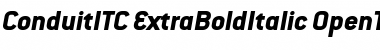 Download ConduitITC ExtraBoldItalic Font Title Preview