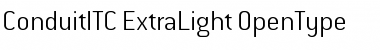Download ConduitITC ExtraLight Font Title Preview