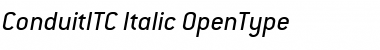 Download ConduitITC Italic Font Title Preview