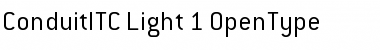 Download ConduitITC Light Font Title Preview