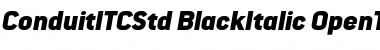 Download ConduitITCStd BlackItalic Font Title Preview