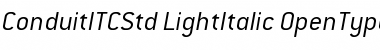Download ConduitITCStd LightItalic Font Title Preview