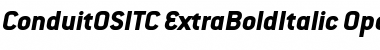 Download ConduitOSITC ExtraBoldItalic Font Title Preview