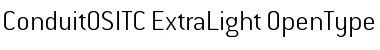 Download ConduitOSITC ExtraLight Font Title Preview