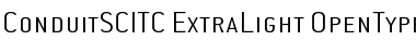 Download ConduitSCITC ExtraLight Font Title Preview