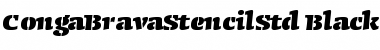 Download Conga Brava Stencil Std Black Font Title Preview