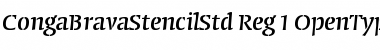 Download Conga Brava Stencil Std Regular Font Title Preview