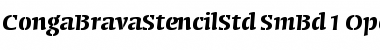 Download Conga Brava Stencil Std Semibold Font Title Preview