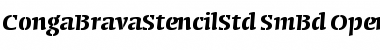 Download Conga Brava Stencil Std Semibold Font Title Preview