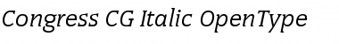 Download Congress CG Italic Font Title Preview