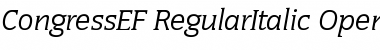 Download CongressEF RegularItalic Font Title Preview