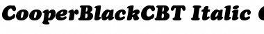 Download CooperBlackC BT Italic Font Title Preview