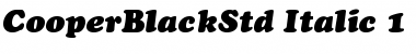 Download Cooper Std Black Italic Font Title Preview