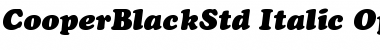 Download Cooper Std Black Italic Font Title Preview