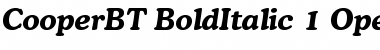 Download Bitstream Cooper Bold Italic Font Title Preview