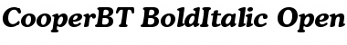 Download Bitstream Cooper Bold Italic Font Title Preview
