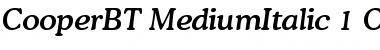 Download Bitstream Cooper Medium Italic Font Title Preview