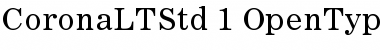 Download Corona LT Std Regular Font Title Preview